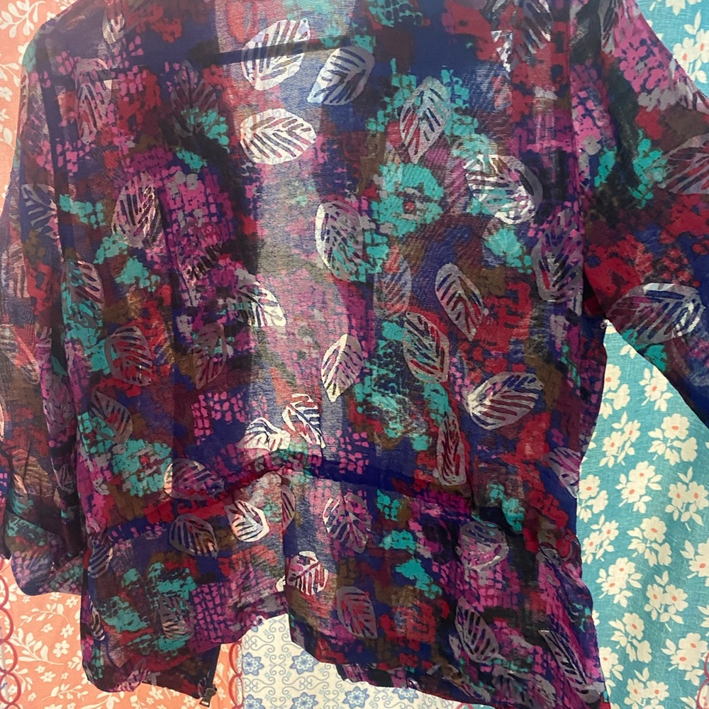Ruby Rd. Multicolor Pattern Jacket size 12 - Picture 6 of 8